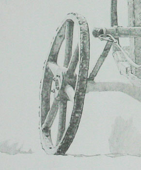 Detail from the first chariot left wheel