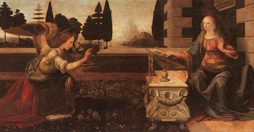 High Renaissance Master, Leonardo Da Vinci - The Annunciation