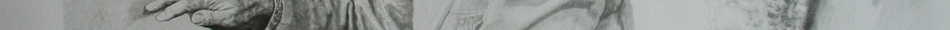 A section of the original pencil drawing 'threat' showing three figures interacting in a threatening scene.