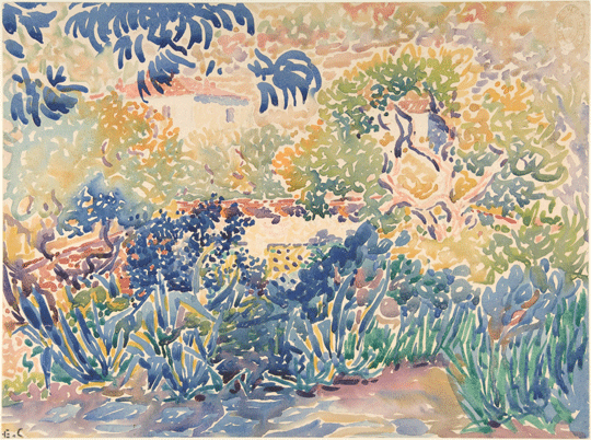 Henri-Edmond Cross, The Artist's Garden at Saint-Clair