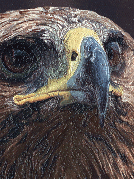 An Oil Painting of a Golden Eagle