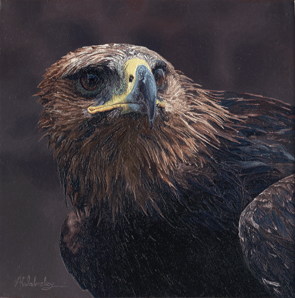 An Oil Painting of a Golden Eagle