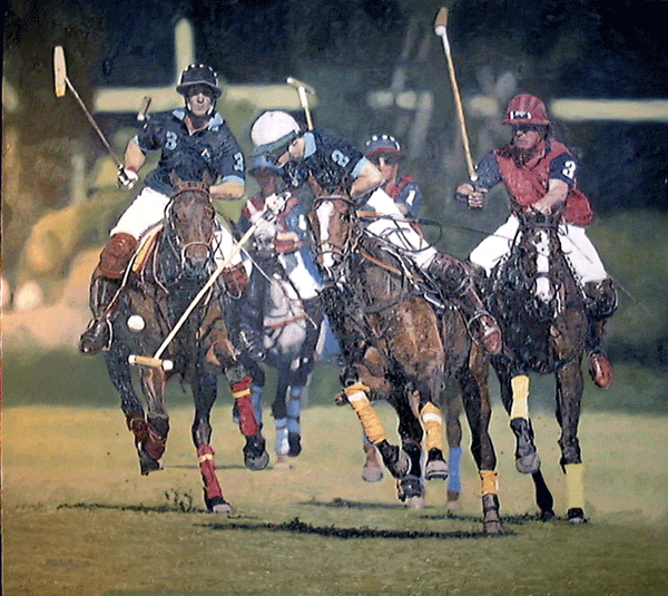 Polo Players at Cowdray Park Polo Club, Gold Cup